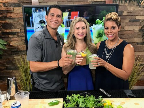 Making Mojitos for National Rum Day on Coast Live!