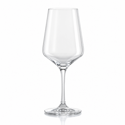 Italiana wine glass rental — tall stemmed glass with an angular tulip bowl, for red or white wine