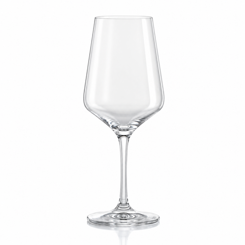 Italiana wine glass rental — tall stemmed glass with an angular tulip bowl, for red or white wine