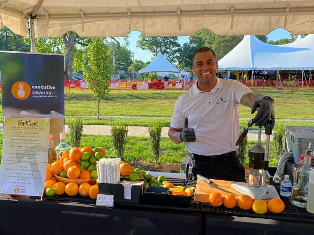 An Executive Beverage bar professional at work at a Hampton Roads event