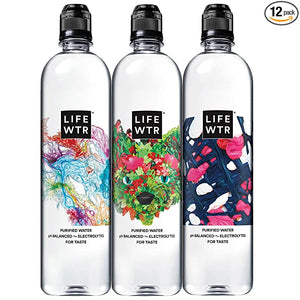 LIFEWTR Premium Purified Water 12ct 1 L Bottles