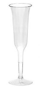 5 oz Clear Plastic Champagne Flutes 10 ct Pack